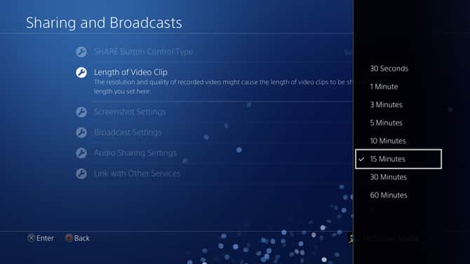 صورة لـ كيفية تسجيل فيديو أثناء اللعب على PS4 | video-clip-length-1-DzTechs