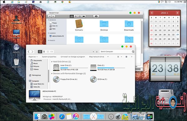 صورة لـ كيفية تغيير و تحويل شكل الويندوز الى واجهة مستخدم الماك | 444-DzTechs