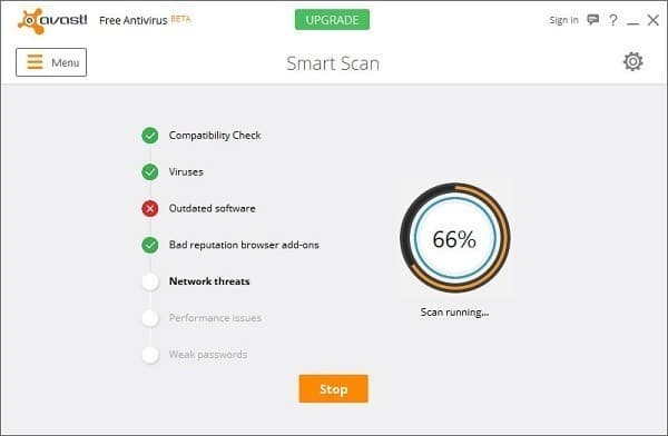 صورة لـ أهم الخطوات التي يجب القيام بها عند اكتشاف فيروسات في حاسوبك | avast-2016-beta-smart-scan-running-DzTechs
