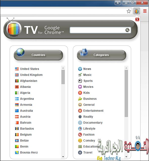 صورة لـ شاهد جميع قنوات العالم بسهولة عن طريق اضافة Google Chrome | tv-chrome-DzTechs
