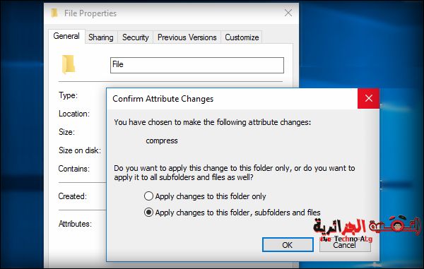 صورة لـ شرح كيفية توفير المساحة على القرص من خلال ضغط الملفات بدون برامج | 5ccca2bc38ae3_33-DzTechs