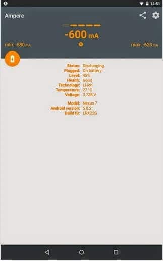 صورة لـ تطبيق Ampere يعرض لك احصائيات مختلفة لحالة البطارية وسرعة الشحن | Ampere-1-DzTechs