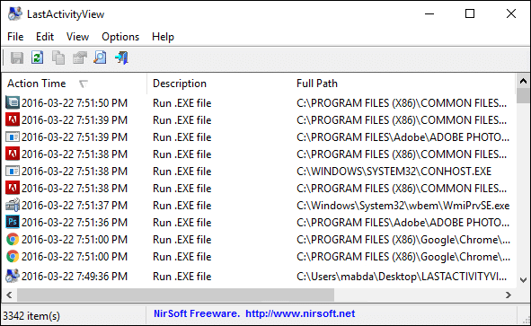 صورة لـ برامج مجانية وصغيرة لمساعدتك لمعرفة اخر الحركات التي تمت على الكمبيوتر | Capture-DzTechs
