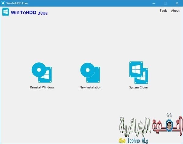صورة لـ تثبيت الويندوز على الكمبيوتر بدون استخدام سيدي او فلاش ديسك | WinToHDD-DzTechs