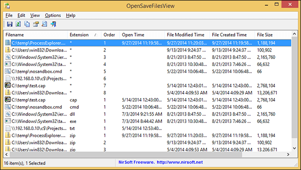صورة لـ برامج مجانية وصغيرة لمساعدتك لمعرفة اخر الحركات التي تمت على الكمبيوتر | opensavefilesview-DzTechs