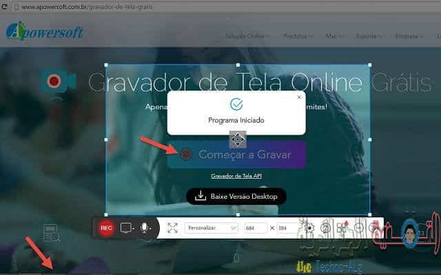 صورة لـ موقع رائع يتيح لك تسجيل شاشة حاسوبك بالمجان بعيدا عن استعمال البرامج بخصائص رائعة | rec-DzTechs