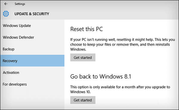 صورة لـ طريقة الترقية الى ويندوز 10 مجانا بعد 29 جويلية القادم تاريخ انتهاء العرض | Go-back-to-Windows-8.1-Windows-10-downgrade-DzTechs