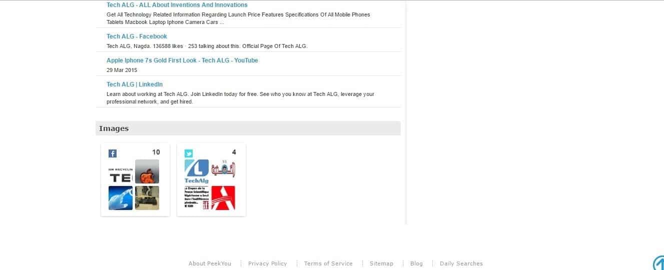 صورة لـ موقع Peek You لايجاد بيانات و صور أي شخص من خلال إسمه فقط | PEE2P-DzTechs