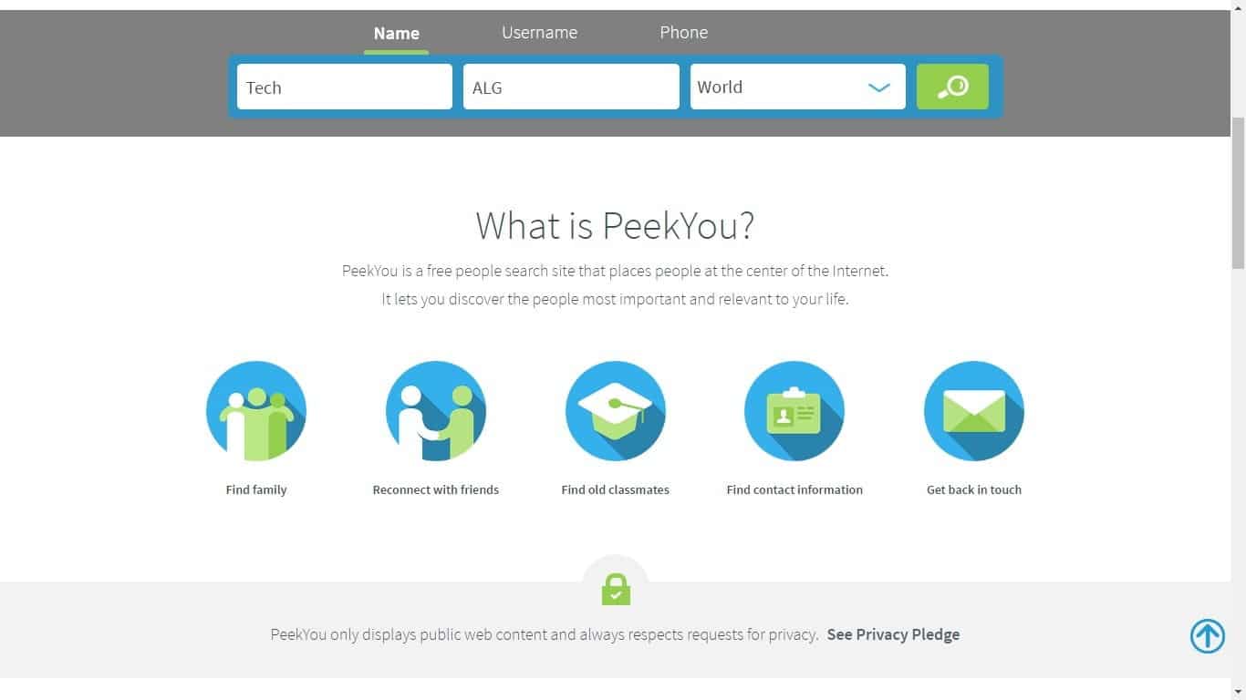 صورة لـ موقع Peek You لايجاد بيانات و صور أي شخص من خلال إسمه فقط | PEEP-DzTechs