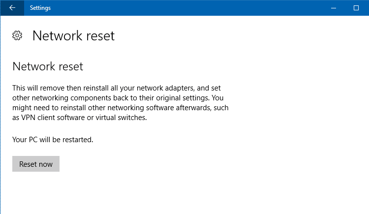 صورة لـ حل جميع المشاكل المتعلقة بالانترنت في الويندوز 10 بطرق بسيطة | Network-Reset-DzTechs