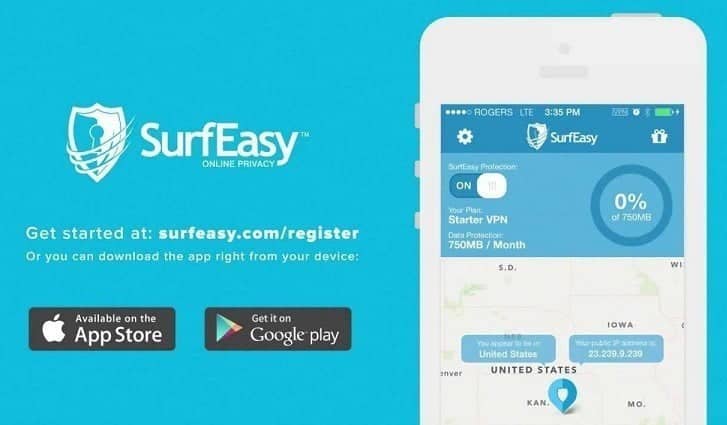صورة لـ تطبيق SurfEasy Android لحماية خصوصياتك عند الاتصال بنقاط الواي فاي العامة | Surfeasy-DzTechs