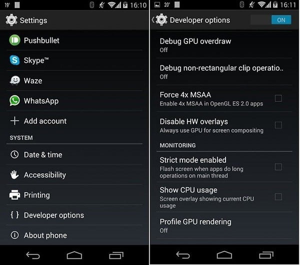 صورة لـ إعدادات مفيدة على هواتف Android عليك تجربها على هاتفك | developer-4xmsaa-w782-DzTechs