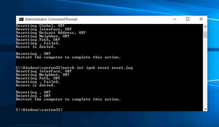 صورة لـ حل جميع المشاكل المتعلقة بالانترنت في الويندوز 10 بطرق بسيطة | fix-internet-connection-cmd-DzTechs