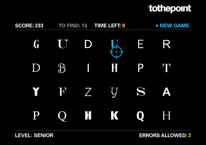 صورة لـ مجموعة من أفضل الألعاب لهواة التصميم للقضاء على روتين العمل | shot-the-serif-DzTechs