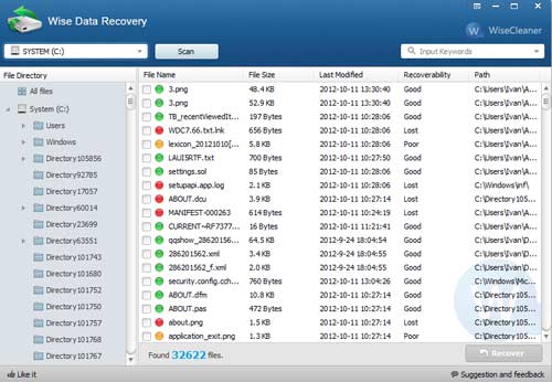 صورة لـ أهم البرامج المجانية للويندوز التي تساعدك على استرجاع بياناتك الهامة المحذوفة | wise-data-recovery-DzTechs