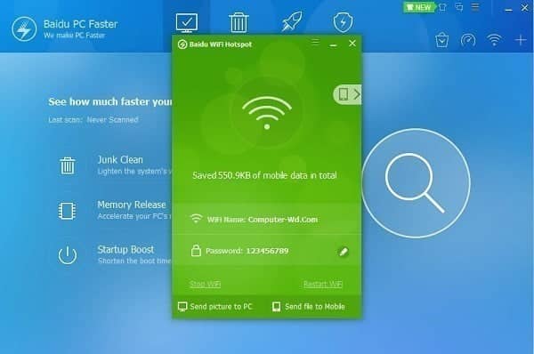 صورة لـ برنامج Baidu WiFi Hotspot لتحويل جهازك الى نفطة واي فاي | 5ccc724c614f4_1-DzTechs