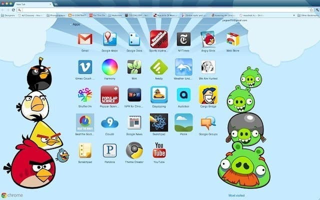 صورة لـ أفضل الثيمات والتصاميم لتغيير شكل متصفح Google Chrome الى أشكال رائعة | Angry-Birds-Google-Chrome-themes-DzTechs