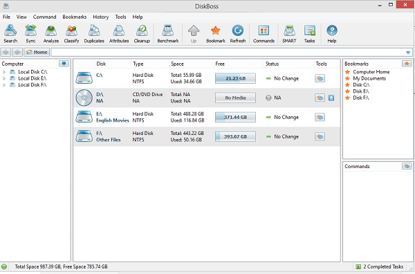 صورة لـ برنامج DiskBoss لتحليل الاقراص وتصنيف الملفات والبحث داخل الهارد وتنظيف الملفات المكررة | DiskBoss-DzTechs