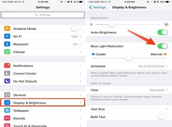 صورة لـ تفعيل الوضع الليلي Night Shift mode في هواتف الأيفون | nightshiftmanualmode-DzTechs