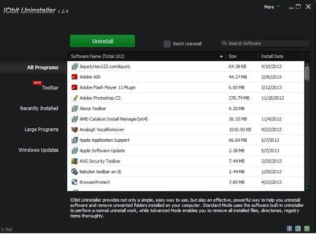 صورة لـ افضل 5 تطبيقات لازالة البرامج من الكمبيوتر لسنة 2023 | IObit-Uninstaller-DzTechs
