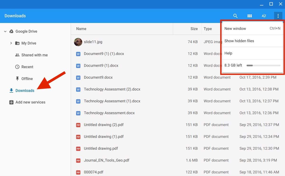 صورة لـ كيفية العثور و إستخدام التخزين المحلي لجهاز Chromebook | chromebook-downloads-folder-DzTechs