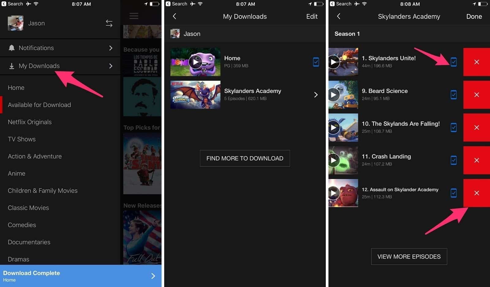 صورة لـ كيفية تحميل وإدارة عروض وأفلام Netflix على هاتفك أو التابلات | delete-downloaded-netflix-content-DzTechs