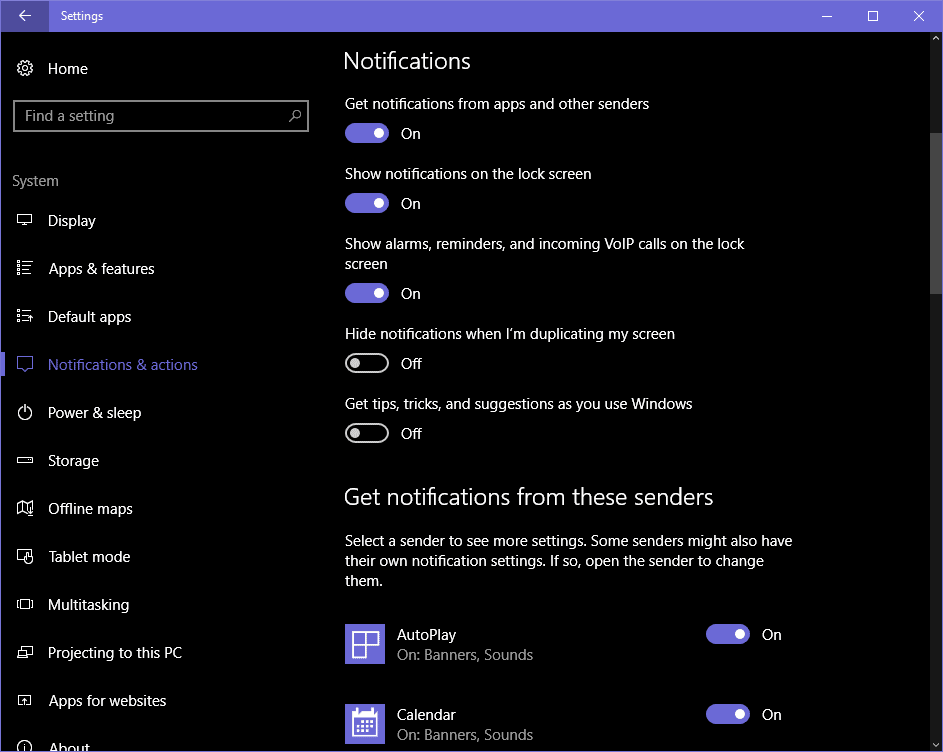 صورة لـ 5 إعدادات للخصوصية يجب تغييرها في Windows 10 لمنع مايكروسوفت من التجسس عليك | notifications-and-actions-DzTechs