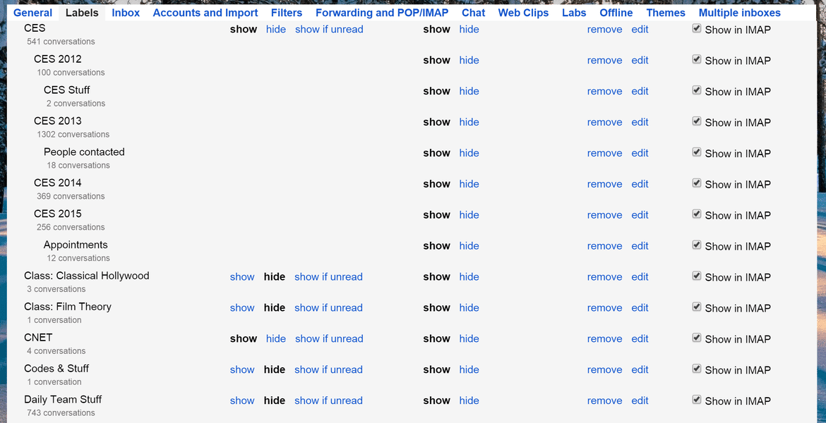 صورة لـ 10 نصائح من أجل تنظيم بريد جوجل Gmail الخاص بك | show-labels-DzTechs