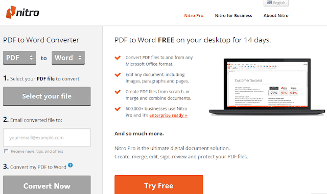 صورة لـ أفضل البرامج المجانية للـ تحويل من الـ PDF الى الـ Word في سنة 2023 | Nitro-PDF-to-Word-Converter-min-DzTechs