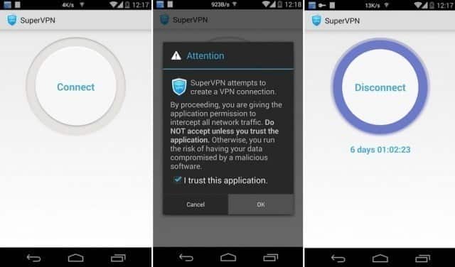 صورة لـ مجموعة من أفضل تطبيقات الأندرويد للحصول على الانترنت المجانية | SuperVPN-e1429190902788-DzTechs