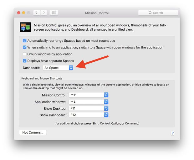 صورة لـ 10 أشياء يجب ضبطها عند تكوين اعدادات ماك بوك MacBook جديد | dashboard-setting-min