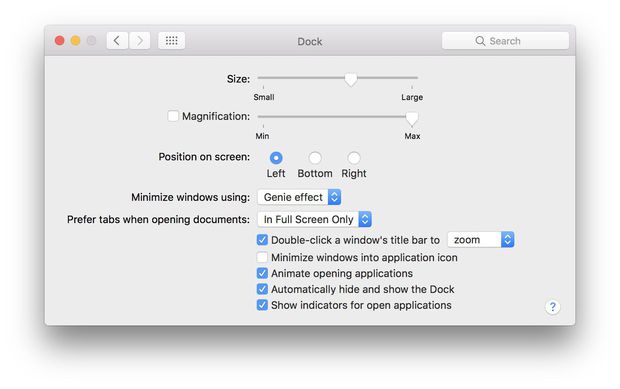 صورة لـ 10 أشياء يجب ضبطها عند تكوين اعدادات ماك بوك MacBook جديد | dock-settings-min