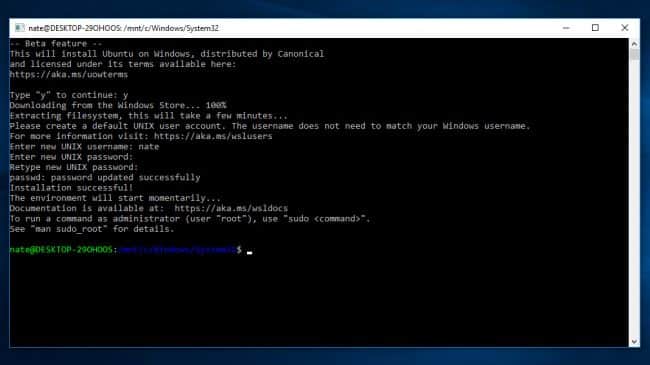 صورة لـ كيفية تثبيت واستخدام Linux Bash في نظام التشغيل Windows 10 | hLbbQvGkhZ4Ejc6APWccXi-650-80-min