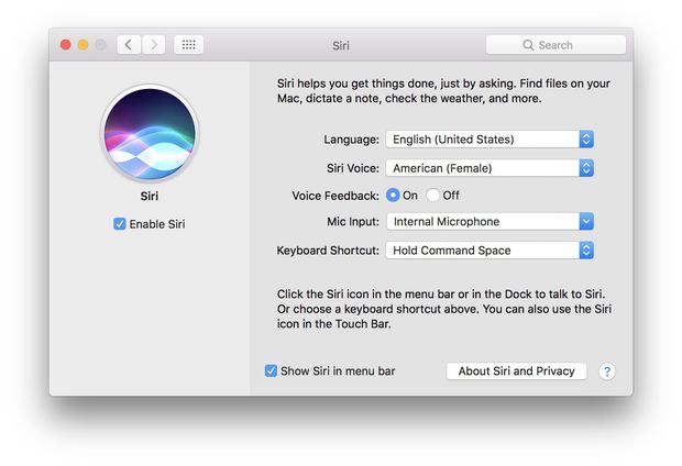 صورة لـ 10 أشياء يجب ضبطها عند تكوين اعدادات ماك بوك MacBook جديد | siri-settings-min