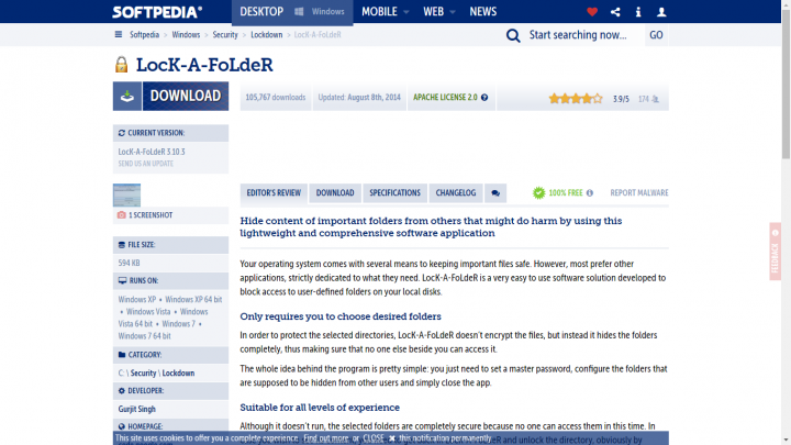 صورة لـ أفضل التطبيقات لسنة 2023 لـ حماية الملفات و المجلدات على الويندوز بكلمة مرور | LocK-A-FoLdeR-720x405
