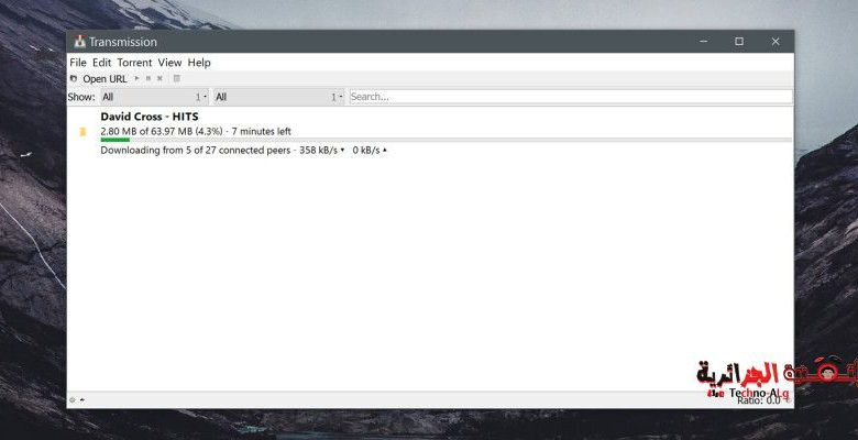 صورة لـ تطبيق تنزيل وإدارة ملفات التورنت الشهير Transmission يشتغل على نظام التشغيل Windows | Transmissions-Windows-app-is-essentially-identical-to-its-OS-X-counterpart-e1459143325840