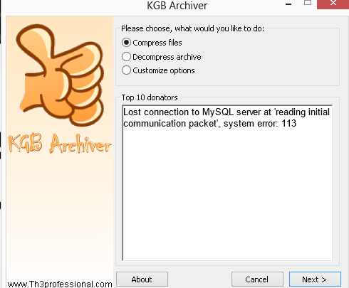 صورة لـ برنامج KGB Archiver لضغط الملفات كبيرة الحجم الى احجام صغيرة جدا | kgb