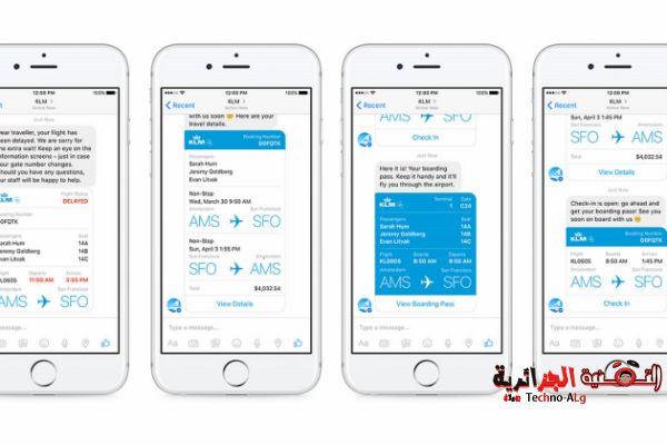 صورة لـ فايسوك تكشف عن الخدمة الجديدة لها على تطبيق فايسبوك مسنجر مع الشراكة مع شركة الخطوط الجوية الهولندية | mess1
