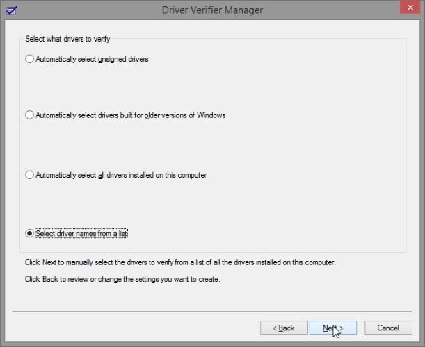 صورة لـ تحقق من وجود برامج التشغيل الخاطئة في Windows باستخدام Driver Verifier | Driver-Verifier-Select-DzTechs