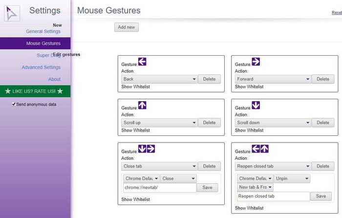 صورة لـ كيفية إضافة ايماءات الماوس المخصصة إلى متصفح Chrome و Firefox | Gestures-crxMouse-DzTechs