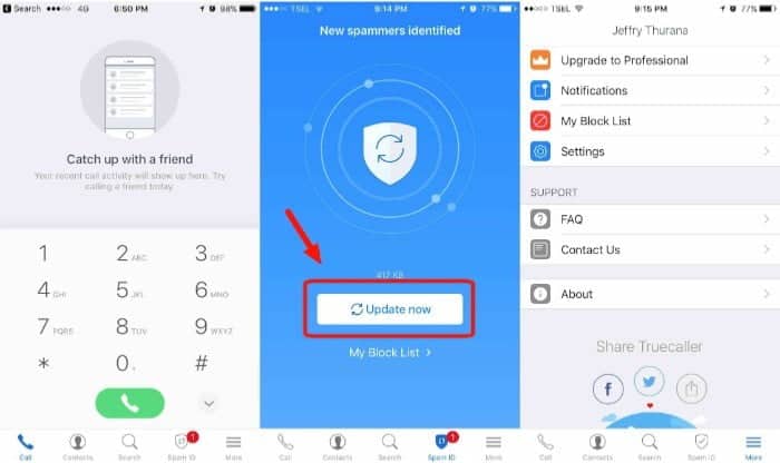 صورة لـ كيفية تصفية ومنع المكالمات غير المرغوب فيها على iPhone و iPad | Spam-mte-truecaller-DzTechs