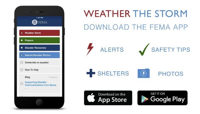 صورة لـ أفضل التطبيقات التي يُمكن أن تُنقذ حياتك في حالات الطوارئ والكوارث الطبيعية | fema-app-DzTechs