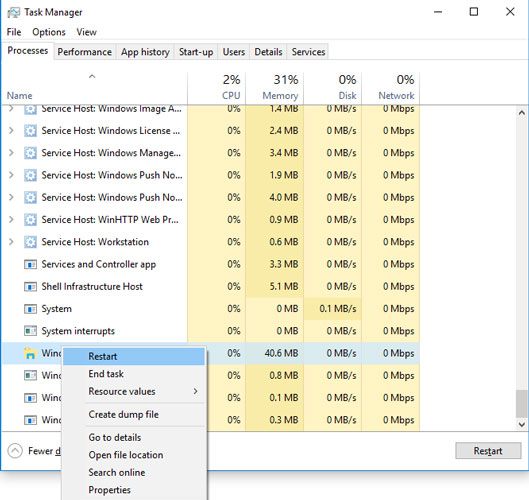 صورة لـ قائمة البحث لإبدأ لا تعمل؟ هنا حل لهذه المشكلة بسهولة وبسرعة | windows-10-search-not-working-task-manager-DzTechs