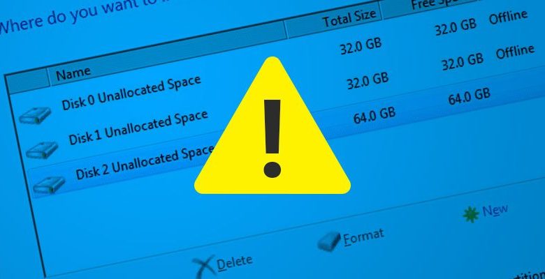 صورة لـ حل خطأ “تعذر إنشاء قسم جديد أو تحديد قرص موجود” أثناء تثبيت الويندوز | windows10-partition-issue