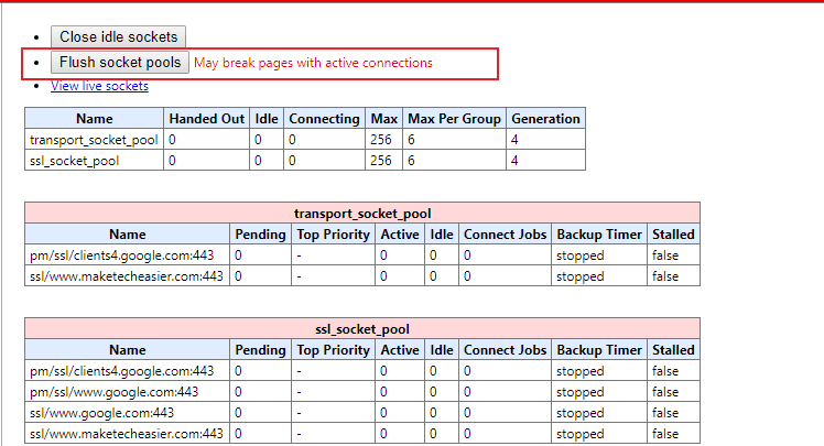 صورة لـ كيفية محو ذاكرة التخزين المؤقت لنظام أسماء النطاقات DNS في Google Chrome | Flush-chrome-dns-cache-sockets-DzTechs