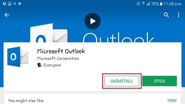 صورة لـ 10 تطبيقات شعبية على Android يجب إلغاء تثبيتها الآن للتخلص من مشاكلها | Uninstall-Outlook-DzTechs