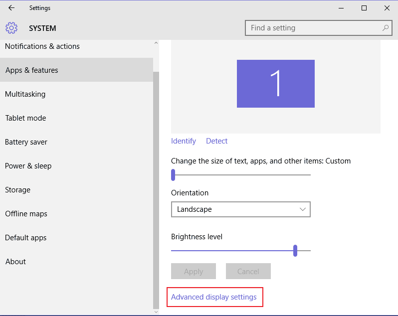 صورة لـ كيفية تغيير دقة الشاشة في Windows 10 لتتلاءم مع احتياجاتك | Windows-10-advanced-display-settings-1-DzTechs