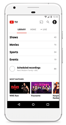 صورة لـ شرح YouTube TV وكيفية مقارنته مع YouTube Red | YouTube-TV-Library-DzTechs