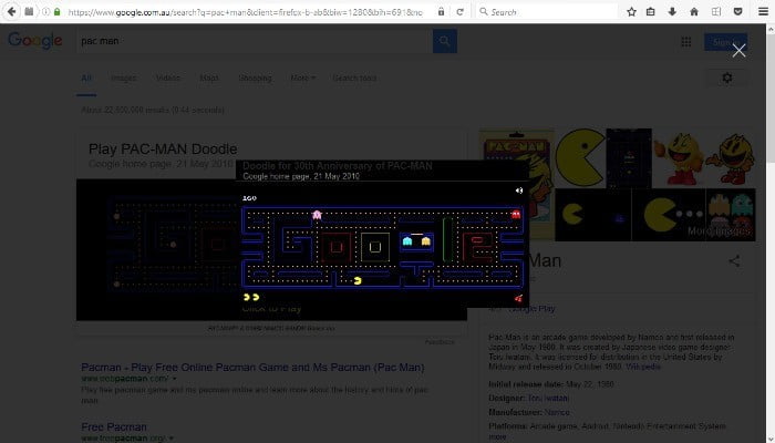 صورة لـ الألعاب الخفية على Google التي يمكنك لعبها عندما تشعر بالملل | hidden-google-games-pacman-DzTechs