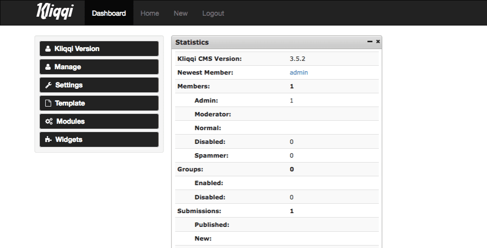 صورة لـ كيفية تثبيت واستخدام Kliqqi على Ubuntu لإنشاء موقع للتواصل الإجتماعي | kliqqi-admin-panel-DzTechs